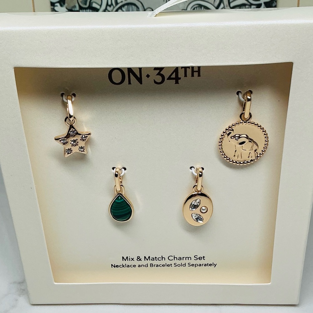 Mix & Match Gold and Green Charm Star ON 34th New Set